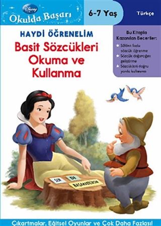 Haydi Öğrenelim Basit Sözcükleri Okuma ve Kullanma 6-7 Yaş / Disney Okulda Başarı 15 (Prenses)