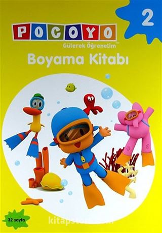 Pocoyo Gülerek Öğrenelim Boyama Kitabı 2 (32 Sayfa)