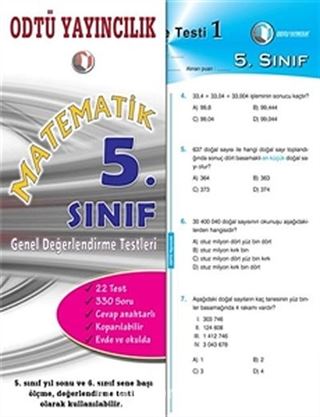 Matematik 5. Sınıf Genel Değerlendirme Testleri