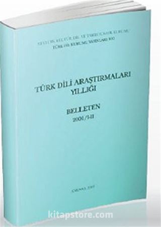 Türk Dili Araştırmaları Yıllığı Belleten 2001 / 1-2