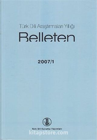 Türk Dili Araştırmaları Yıllığı Belleten 2007 / 1