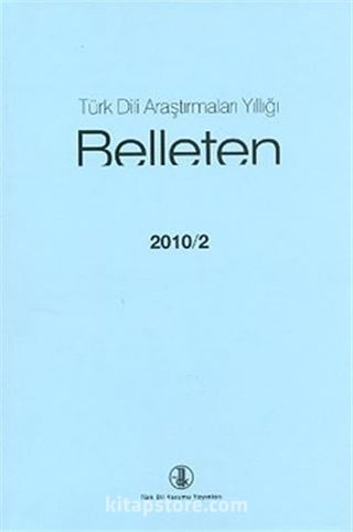 Türk Dili Araştırmaları Yıllığı Belleten 2010 / 2