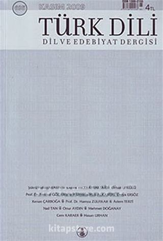 Türk Dili - Dil ve Edebiyat Dergisi Sayı: 695