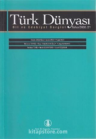 Türk Dünyası Dil ve Edebiyat Dergisi Sayı: 21