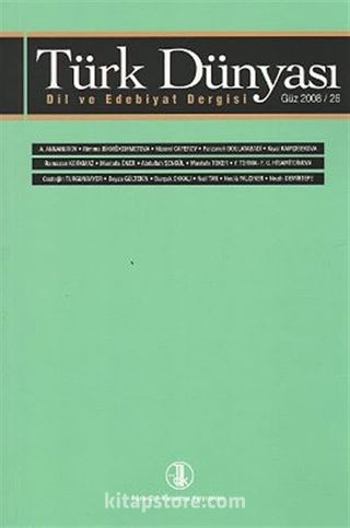 Türk Dünyası Dil ve Edebiyat Dergisi Sayı: 26