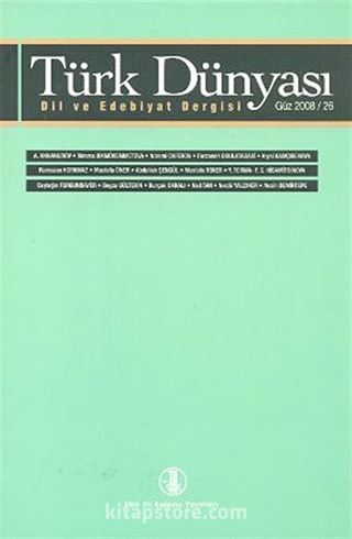 Türk Dünyası Dil ve Edebiyat Dergisi Sayı: 27