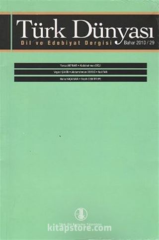 Türk Dünyası Dil ve Edebiyat Dergisi Sayı: 29