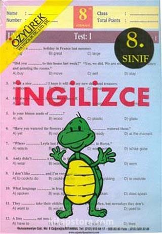 8. Sınıf İngilizce Yaprak Test