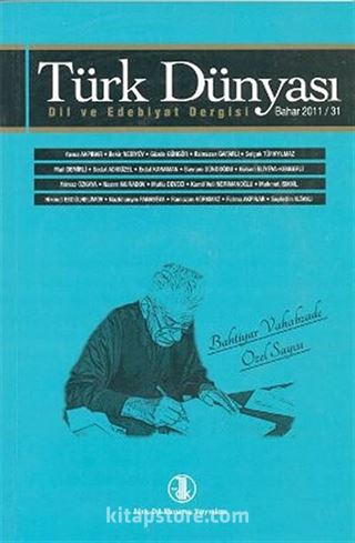 Türk Dünyası Dil ve Edebiyat Dergisi Sayı: 31