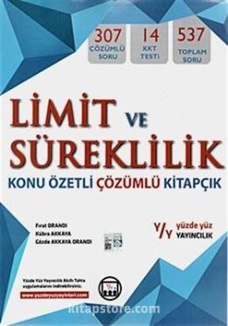 Limit ve Süreklilik Konu Özetli Çözümlü Kitapçılık