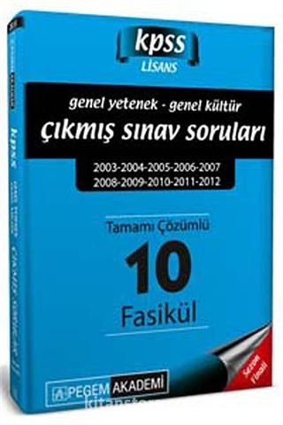 2013 KPSS Genel Yetenek-Genel Kültür Çıkmış Sınav Soruları Tamamı Çözümlü 10 Fasikül