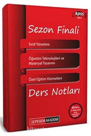 2013 KPSS Eğitim Bilimleri Sezon Finali Ders Notları