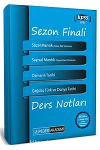 2013 KPSS Genel Yetenek Genel Kültür Sezon Finali Ders Notları