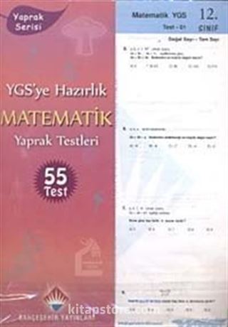 12. Sınıf YGS'ye Hazırlık Matematik Yaprak Testleri - 55 Test