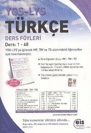 YGS-LYS Türkçe Ders Föyleri MF TM TS Ders 1-68