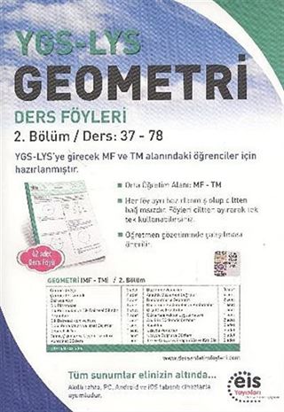 YGS-LYS Geometri Ders Föyleri 2. Bölüm/ Ders:37/78