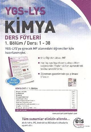 YGS-LYS Kimya Ders Föyleri 1. Bölüm/ Ders:1-38