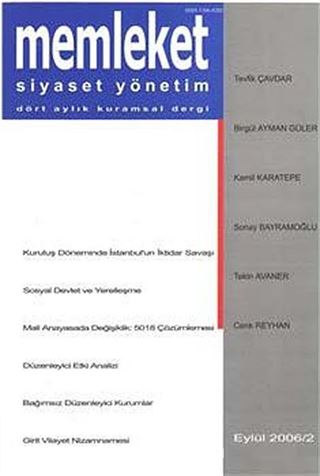 Memleket Dergisi Sayı:2 Yıl:2006