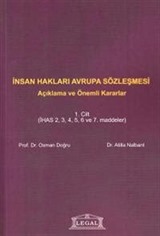 İnsan Hakları Avrupa Sözleşmesi Cilt:1