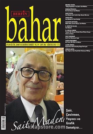 Berfin Bahar Aylık Kültür Sanat ve Edebiyat Dergisi Ağustos 2013 Sayı:186