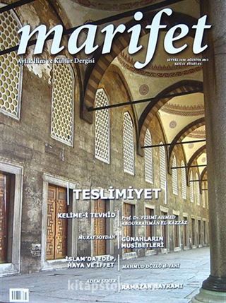 Marifet Aylık İlim ve Kültür Dergisi Sayı:11 Ağustos 2013