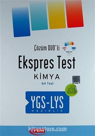 Çözüm DVD'li Ekspres Test Kimya 64 Test YGS-LYS Hazırlık