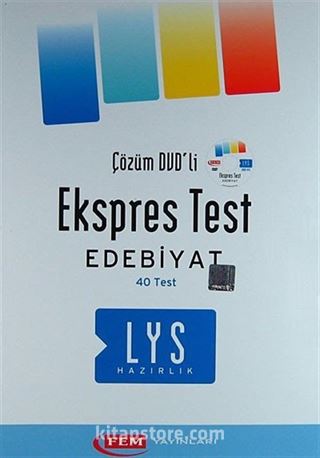 Çözüm DVD'li Ekspres Test Edebiyat 40 Test LYS Hazırlık