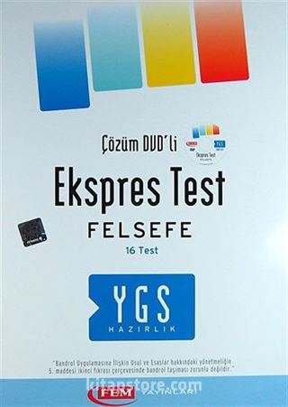 Çözüm DVD'li Ekspres Test Felsefe 16 Test YGS Hazırlık