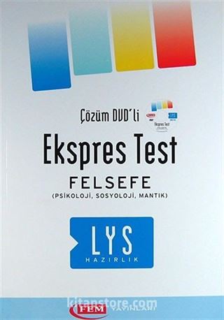 Çözüm DVD'li Ekspres Test Felsefe (Psikoloji,Sosyoloji,Mantık) LYS Hazırlık LYS Hazırlık