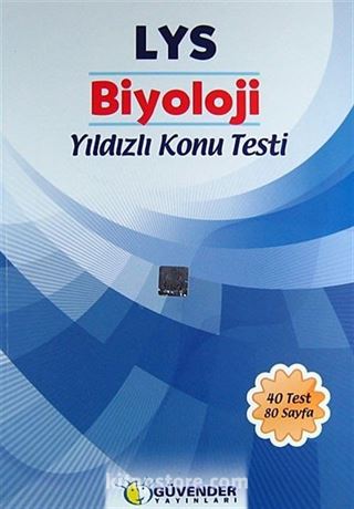 LYS Biyoloji Yıldızlı Konu Testi (40 Test 80 Sayfa)