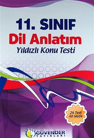 11.Sınıf Dil Anlatım Yıldızlı Konu Testi (24 Test 48 Sayfa)