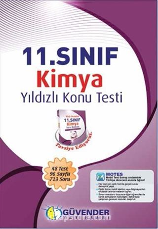 11. Sınıf Kimya Yıldızlı Konu Testi (40 Test 80 Sayfa)