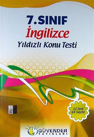 7. Sınıf İngilizce Yıldızlı Konu Testi (32 Test 64 Sayfa)