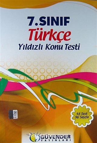 7. Sınıf Türkçe Yıldızlı Konu Testi (48 Test 96 Sayfa)