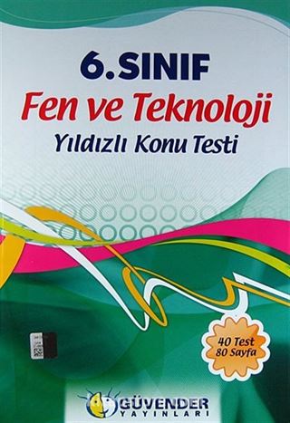 6. Sınıf Fen ve Teknoloji Yıldızlı Konu Testi (40 Test 80 Sayfa)