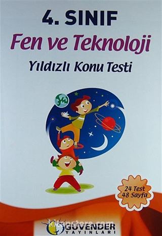 4.Sınıf Fen ve Teknoloji Yıldızlı Konu Testi (24 Test 48 Sayfa)