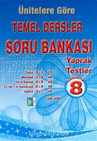 8.Sınıf Ünitelere Göre Temel Dersler Soru Bankası Yaprak Testler