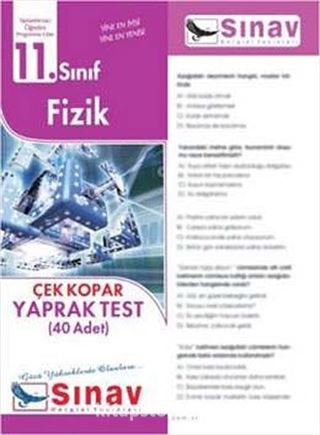 11. Sınıf Fizik Çek Kopar Yaprak Test (40 Adet)