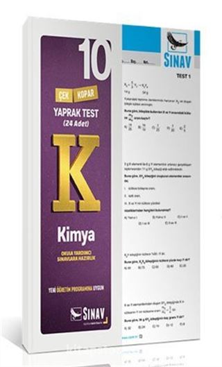 10. Sınıf Kimya Çek Kopar Yaprak Test (24 Adet)