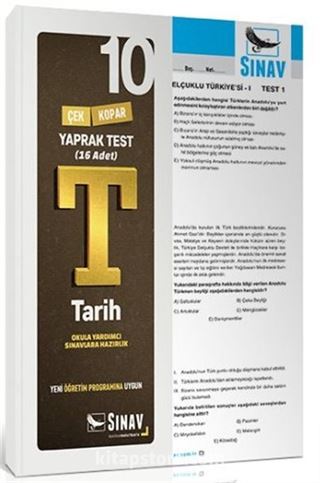 10. Sınıf Tarih Çek Kopar Yaprak Test (16 Adet)