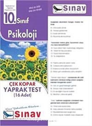 10. Sınıf Psikoloji Yaprak Test (16 Test)