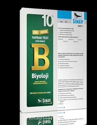 10. Sınıf Biyoloji Çek Kopar Yaprak Test (24 Adet)