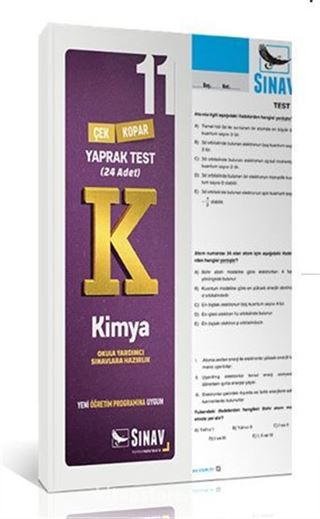 11. Sınıf Kimya Çek Kopar Yaprak Test (32 Adet)