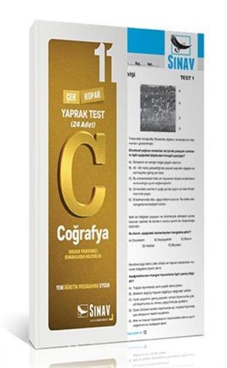 11. Sınıf Coğrafya Çek Kopar Yaprak Test (32 Adet)