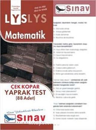 LYS Matematik Çek Kopar Yaprak Test (72 Adet)