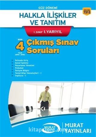 Halkla İlişkiler ve Tanıtım 1. Sınıf 1. Yarıyıl Çıkmış Sınav Soruları (Kod:7313)