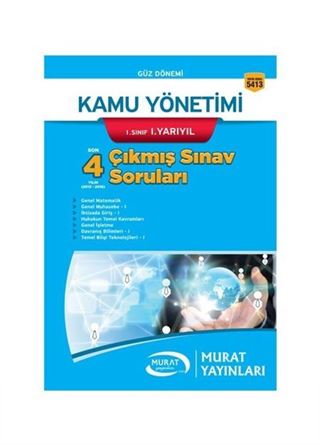 Kamu Yönetimi 1. Sınıf 1. Yarıyıl Çıkmış Sınav Soruları (Kod: 5413)