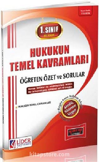 1. Sınıf 1. Yarıyıl Güz Dönemi Hukukun Temel Kavramları Öğreten Özet ve Sorular (Kod:AF-111-HTK)