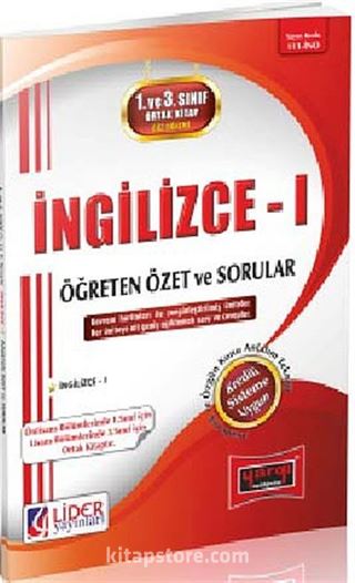 1. Sınıf 1. Yarıyıl Güz Dönemi İngilizce -1 Öğreten Özet ve Sorular (111-İNO)