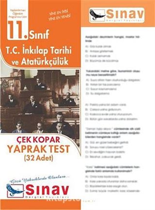 11. Sınıf T.C. İnkılap Tarihi ve Atatürkçülük Çek Kopar Yaprak Test (32 Test)